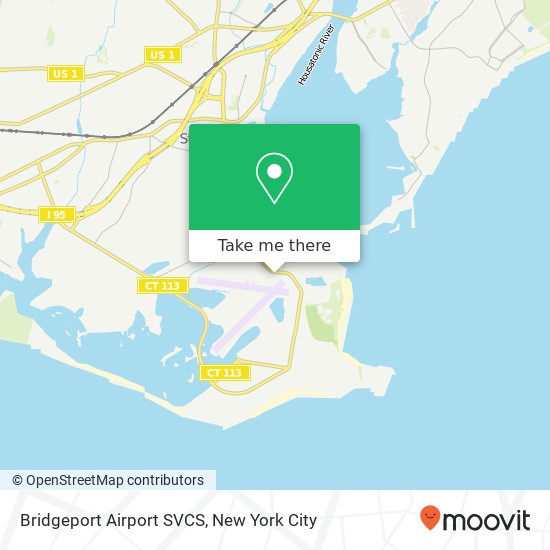 Bridgeport Airport SVCS map