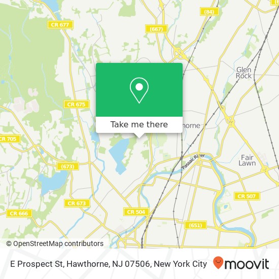 Mapa de E Prospect St, Hawthorne, NJ 07506