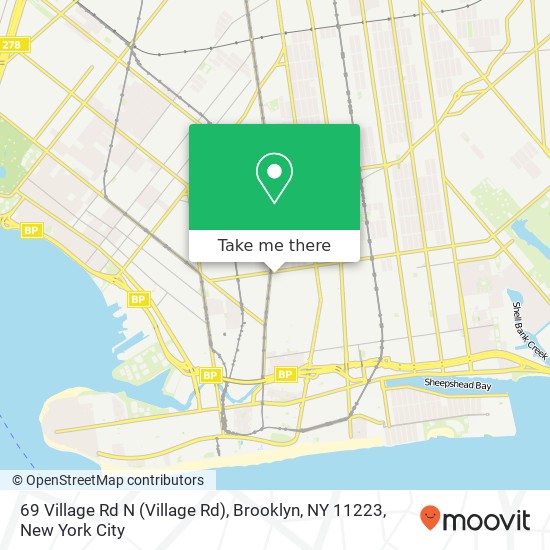 69 Village Rd N (Village Rd), Brooklyn, NY 11223 map