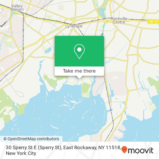 Mapa de 30 Sperry St E (Sperry St), East Rockaway, NY 11518
