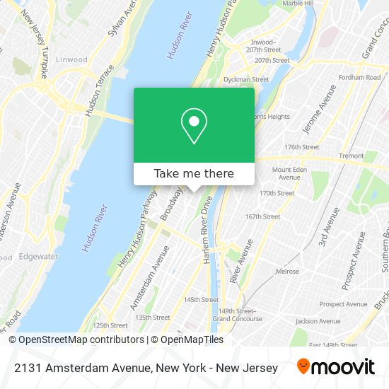 Mapa de 2131 Amsterdam Avenue