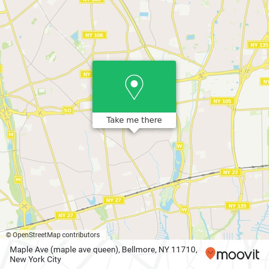 Mapa de Maple Ave (maple ave queen), Bellmore, NY 11710