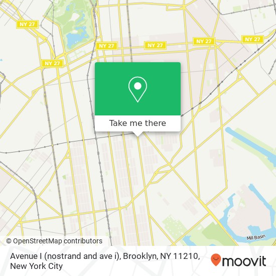 Mapa de Avenue I (nostrand and ave i), Brooklyn, NY 11210