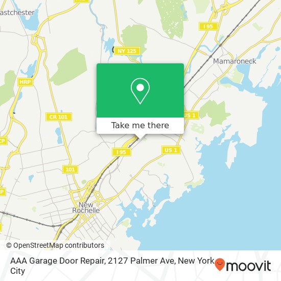 Mapa de AAA Garage Door Repair, 2127 Palmer Ave