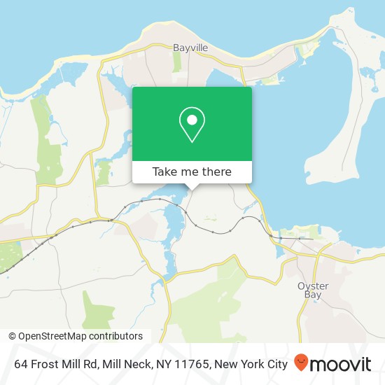 Mapa de 64 Frost Mill Rd, Mill Neck, NY 11765