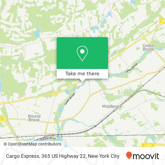 Mapa de Cargo Express, 365 US Highway 22