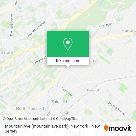 Mountain Ave (mountain ave park) map