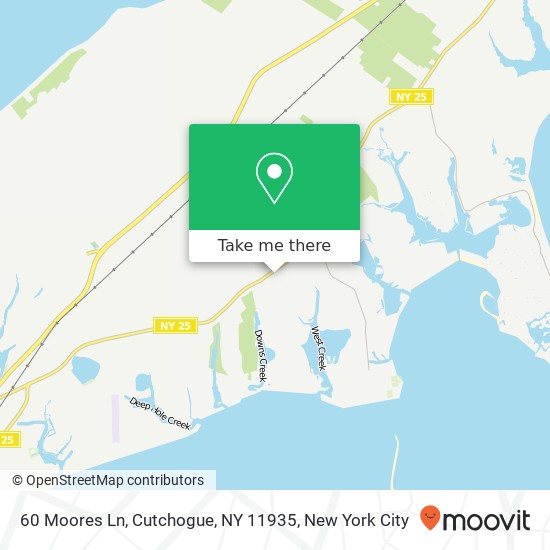 Mapa de 60 Moores Ln, Cutchogue, NY 11935
