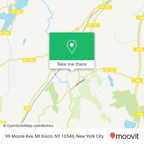 Mapa de 99 Moore Ave, Mt Kisco, NY 10549