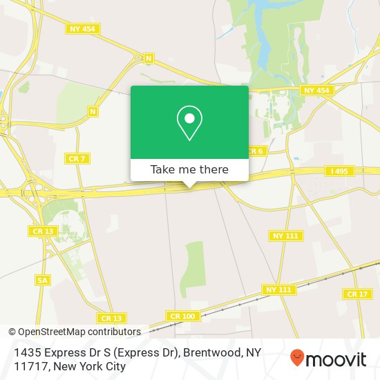 Mapa de 1435 Express Dr S (Express Dr), Brentwood, NY 11717