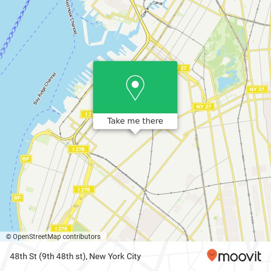 Mapa de 48th St (9th 48th st), Brooklyn (BROOKLYN), NY 11220