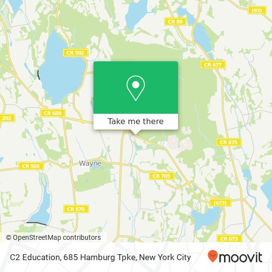 Mapa de C2 Education, 685 Hamburg Tpke