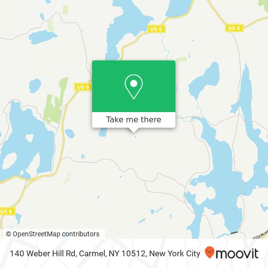 Mapa de 140 Weber Hill Rd, Carmel, NY 10512