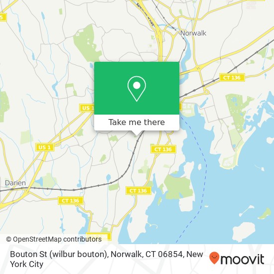 Mapa de Bouton St (wilbur bouton), Norwalk, CT 06854