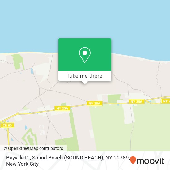 Mapa de Bayville Dr, Sound Beach (SOUND BEACH), NY 11789