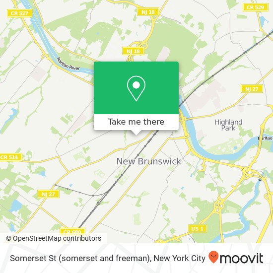 Mapa de Somerset St (somerset and freeman), New Brunswick, NJ 08901