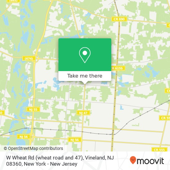 W Wheat Rd (wheat road and 47), Vineland, NJ 08360 map