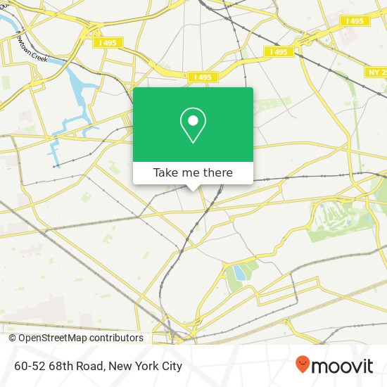 Mapa de 60-52 68th Road, 60-52 68th Rd, Ridgewood, NY 11385, USA