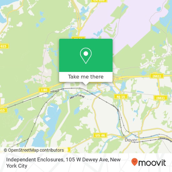 Mapa de Independent Enclosures, 105 W Dewey Ave