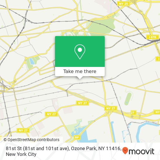 81st St (81st and 101st ave), Ozone Park, NY 11416 map