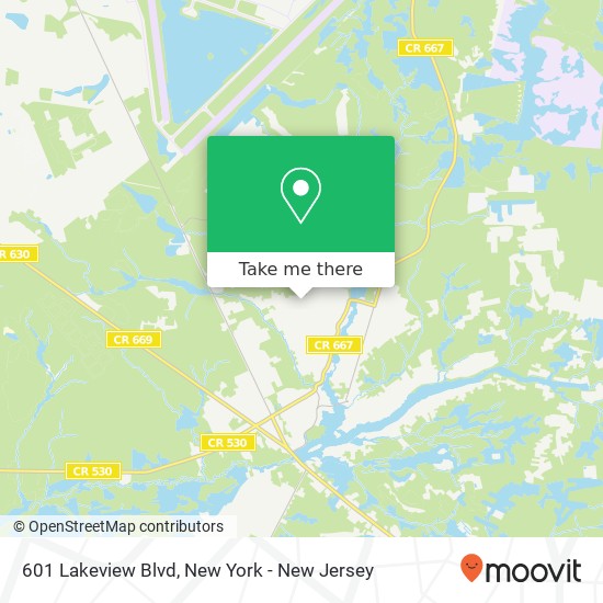 601 Lakeview Blvd, Browns Mills (Pemberton), NJ 08015 map