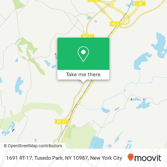 1691 RT-17, Tuxedo Park, NY 10987 map