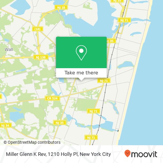 Mapa de Miller Glenn K Rev, 1210 Holly Pl