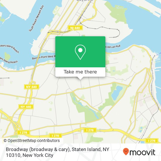 Broadway (broadway & cary), Staten Island, NY 10310 map