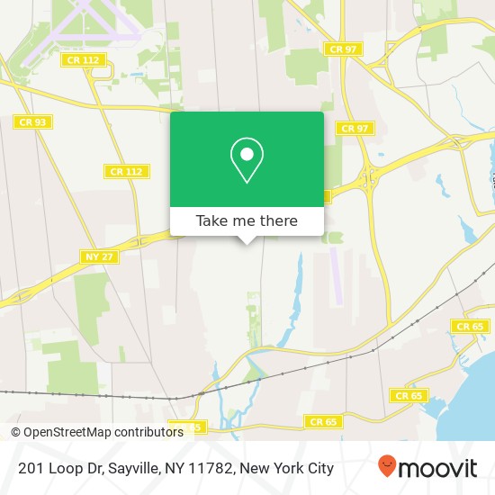 Mapa de 201 Loop Dr, Sayville, NY 11782