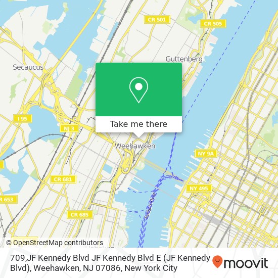 709,JF Kennedy Blvd JF Kennedy Blvd E (JF Kennedy Blvd), Weehawken, NJ 07086 map