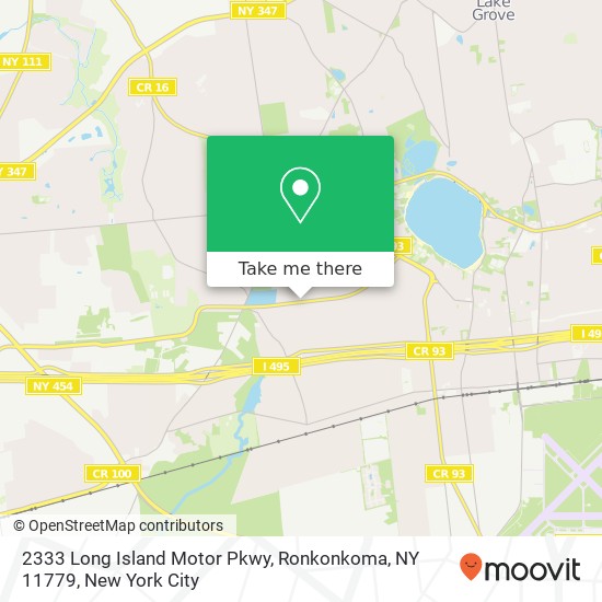 2333 Long Island Motor Pkwy, Ronkonkoma, NY 11779 map