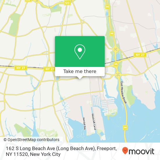 Mapa de 162 S Long Beach Ave (Long Beach Ave), Freeport, NY 11520