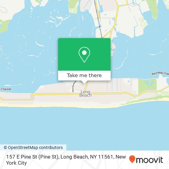 Mapa de 157 E Pine St (Pine St), Long Beach, NY 11561