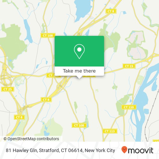 Mapa de 81 Hawley Gln, Stratford, CT 06614