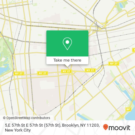 Mapa de 5,E 57th St E 57th St (57th St), Brooklyn, NY 11203