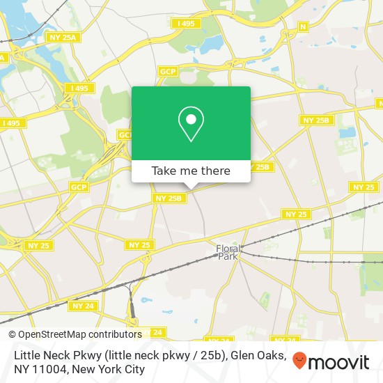Mapa de Little Neck Pkwy (little neck pkwy / 25b), Glen Oaks, NY 11004