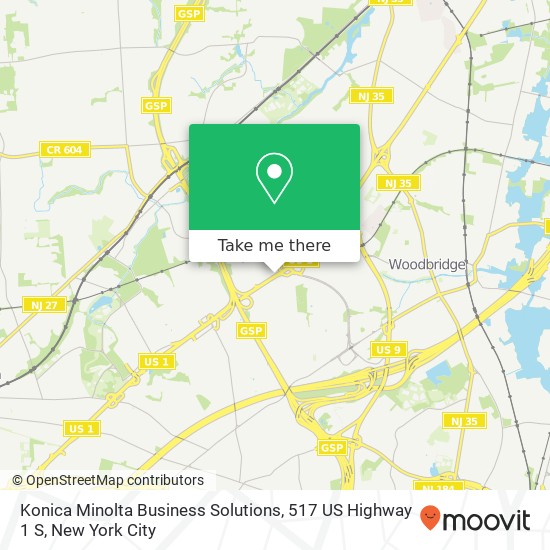 Mapa de Konica Minolta Business Solutions, 517 US Highway 1 S