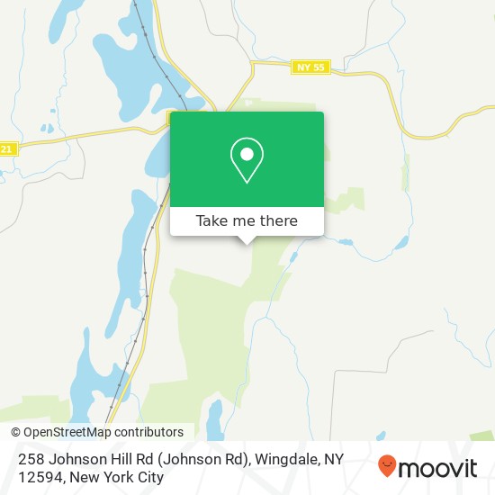 Mapa de 258 Johnson Hill Rd (Johnson Rd), Wingdale, NY 12594