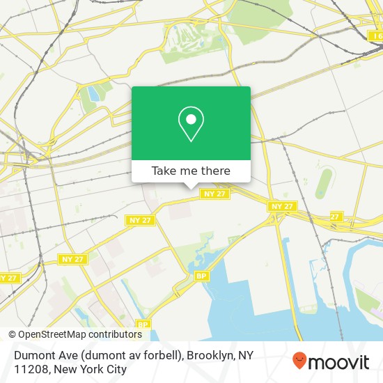 Dumont Ave (dumont av forbell), Brooklyn, NY 11208 map