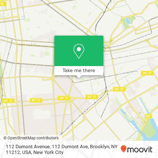 112 Dumont Avenue, 112 Dumont Ave, Brooklyn, NY 11212, USA map