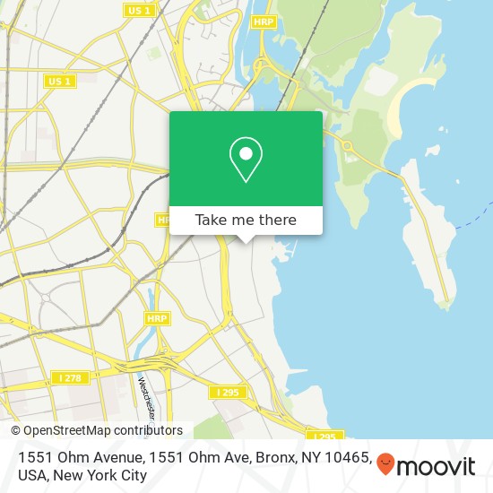 1551 Ohm Avenue, 1551 Ohm Ave, Bronx, NY 10465, USA map