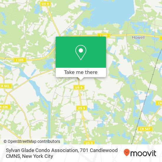 Mapa de Sylvan Glade Condo Association, 701 Candlewood CMNS