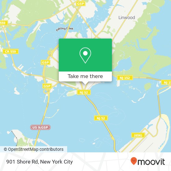 Mapa de 901 Shore Rd, Somers Point, NJ 08244