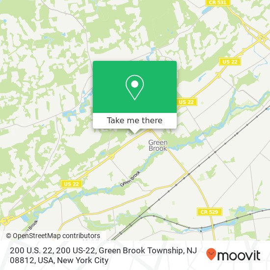 Mapa de 200 U.S. 22, 200 US-22, Green Brook Township, NJ 08812, USA