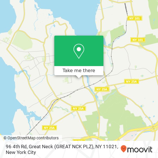 Mapa de 96 4th Rd, Great Neck (GREAT NCK PLZ), NY 11021