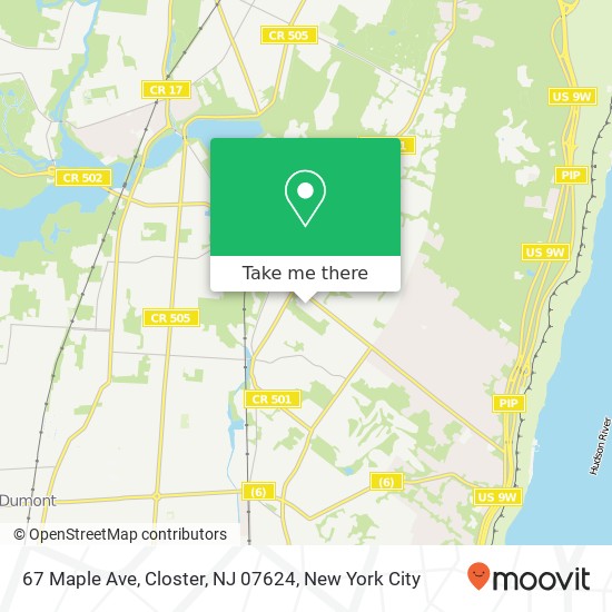 Mapa de 67 Maple Ave, Closter, NJ 07624