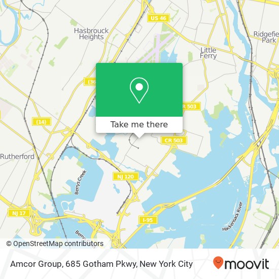 Mapa de Amcor Group, 685 Gotham Pkwy