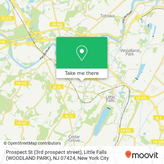 Prospect St (3rd prospect street), Little Falls (WOODLAND PARK), NJ 07424 map