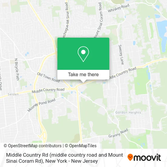 Middle Country Rd (middle country road and Mount Sinai Coram Rd) map