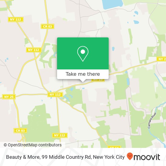 Mapa de Beauty & More, 99 Middle Country Rd